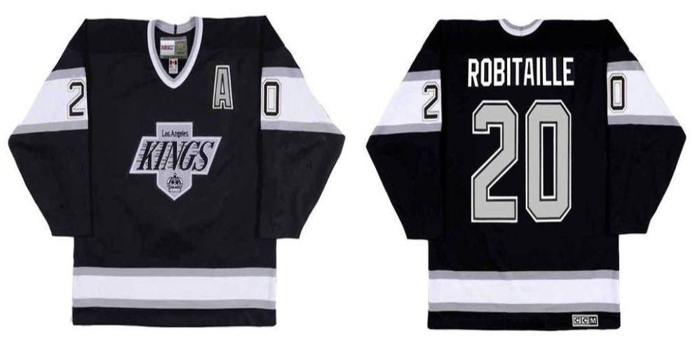 2019 Men Los Angeles Kings #20 Robitaille Black CCM NHL jerseys